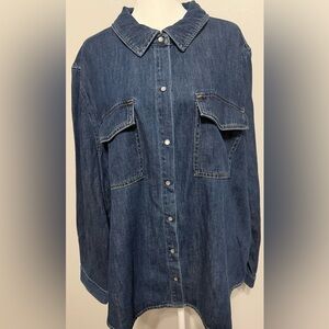 Liverpool Los Angeles Denim Button Down Shirt (NWT) - Size 3X